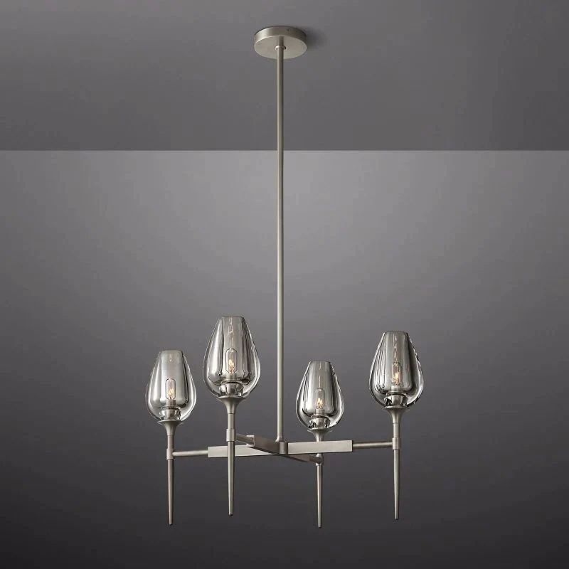 Crystal Tulip Round Chandelier 27”