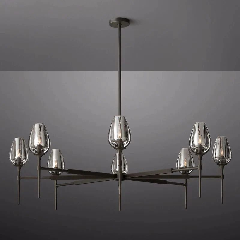 Crystal Tulip Round Chandelier 54''