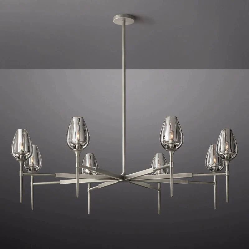 Crystal Tulip Round Chandelier 54''