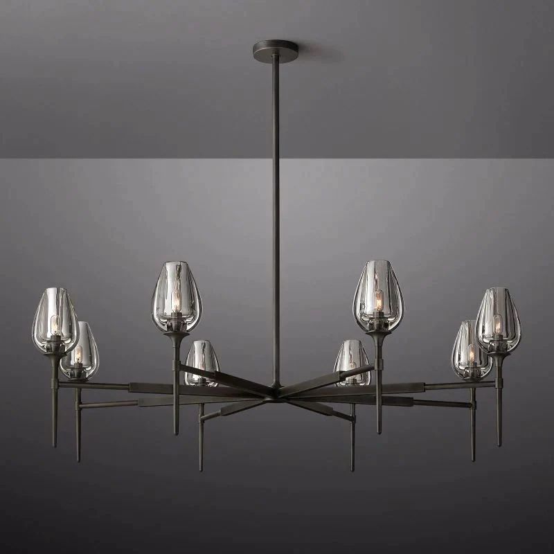 Crystal Tulip Round Chandelier 54''