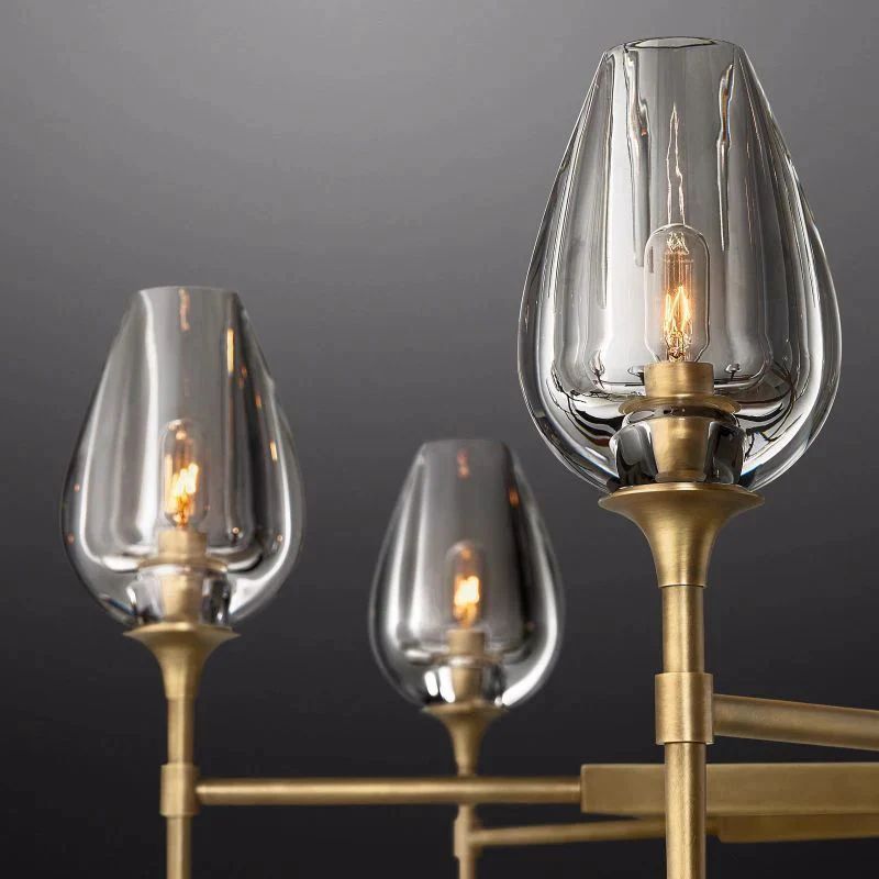 Crystal Tulip Round Chandelier 54''
