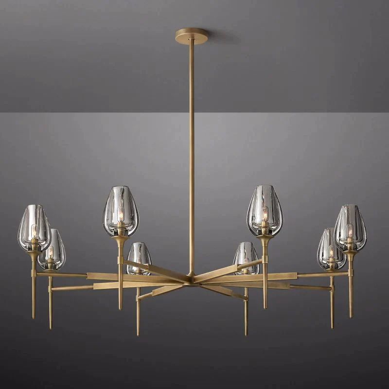 Crystal Tulip Round Chandelier 54''