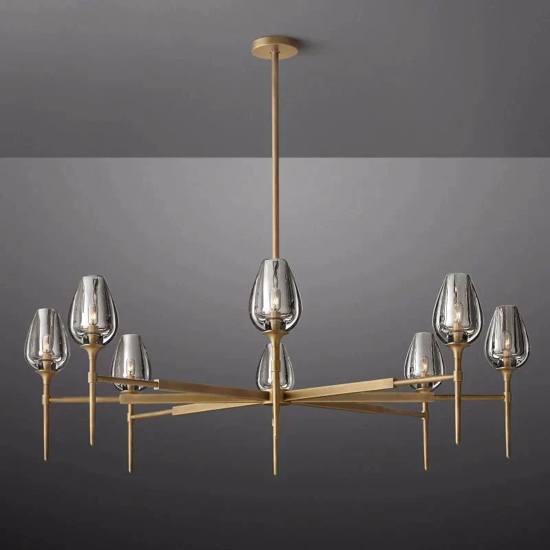 Crystal Tulip Round Chandelier 54''