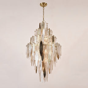 Alba Empire Tiered Oval Glass Chandelier