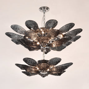 Bella 2-Tier  Glass Flower Chandelier