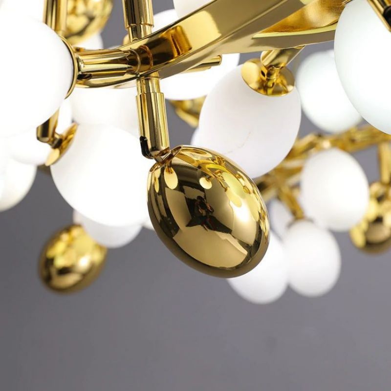 Gold Circular Grape Chandelier for Dining and Living Room - LuminexHome