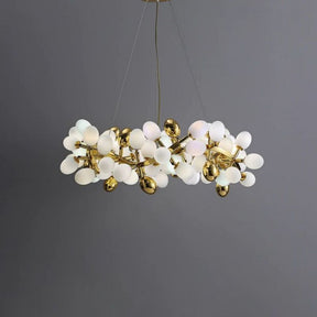 Gold Circular Grape Chandelier for Dining and Living Room - LuminexHome