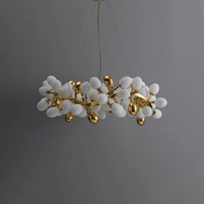 Gold Circular Grape Chandelier for Dining and Living Room - LuminexHome