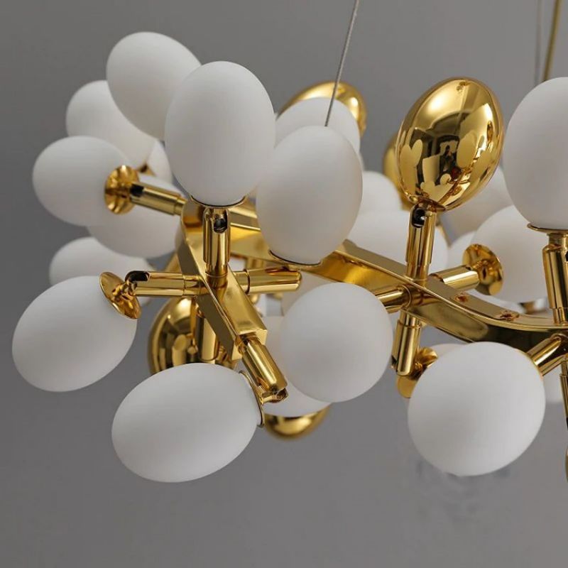 Gold Circular Grape Chandelier for Dining and Living Room - LuminexHome