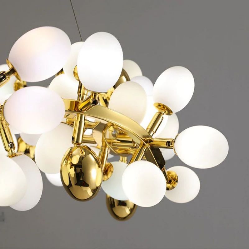 Gold Circular Grape Chandelier for Dining and Living Room - LuminexHome