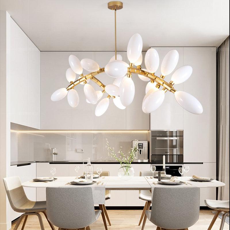 Gold Linear Grape Pendant Light 57'' for Dining and Living Room - LuminexHome