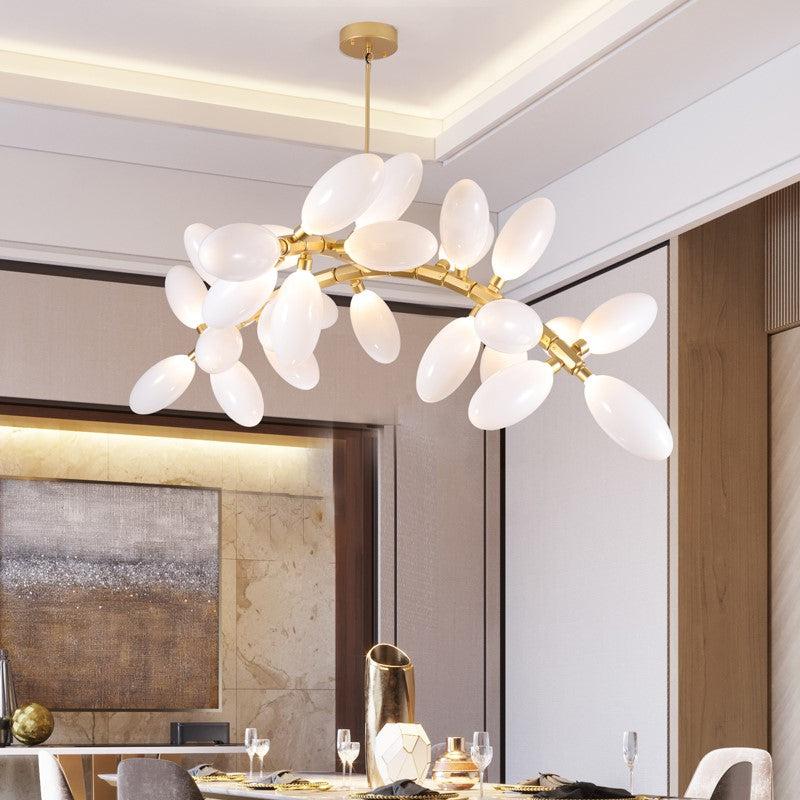 Gold Linear Grape Pendant Light 57'' for Dining and Living Room - LuminexHome