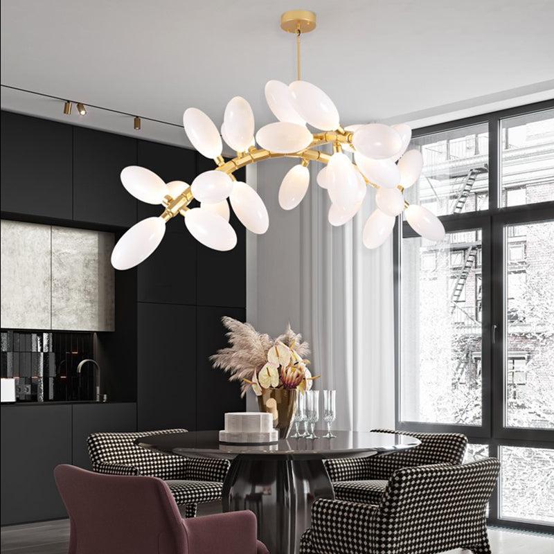 Gold Linear Grape Pendant Light 57'' for Dining and Living Room - LuminexHome