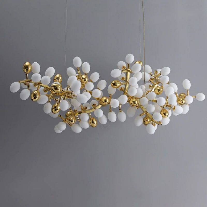 Modern Gold Grape Linear Pendant Light for Dining Room - LuminexHome