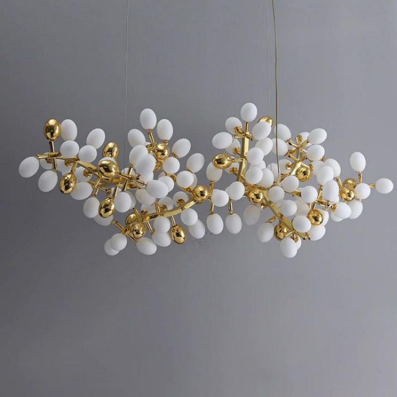 Modern Gold Grape Linear Pendant Light for Dining Room - LuminexHome