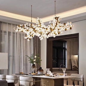 Gold Horizontal Grape Chandelier for Dining Room - LuminexHome