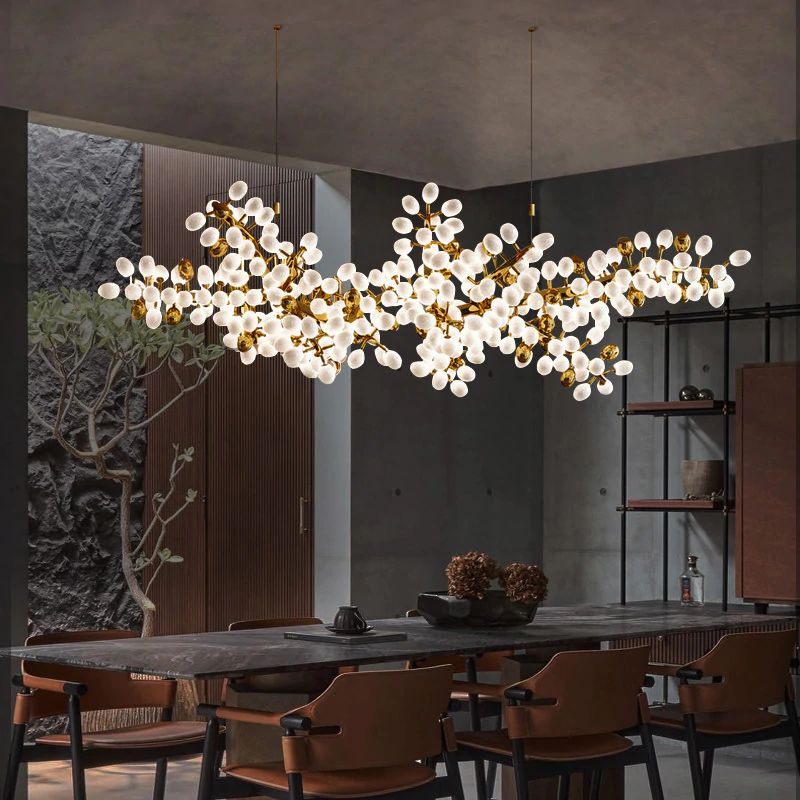 Gold Horizontal Grape Chandelier for Dining Room - LuminexHome