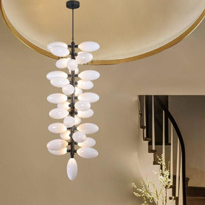 Modern Vertical Long Grape Pendant for Foyer and Staircase - LuminexHome