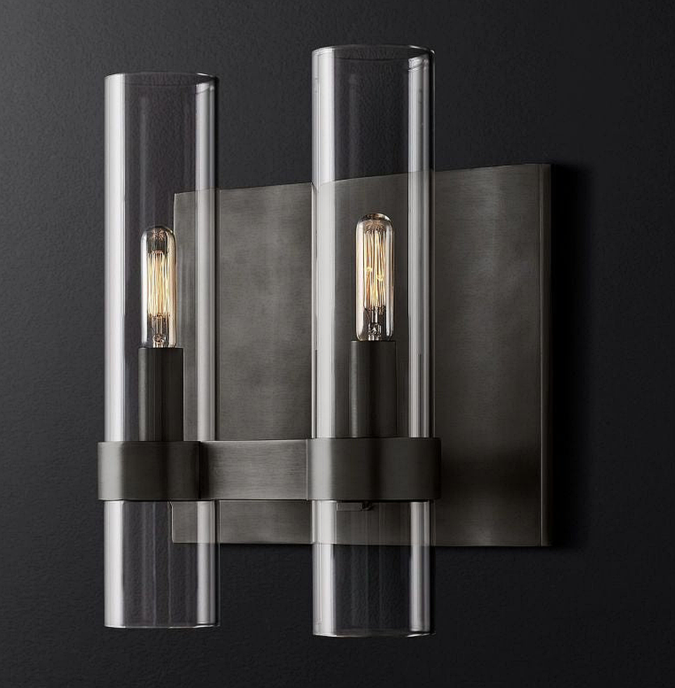 Felix Blown Glass Double Wall Sconce