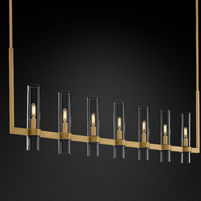 Felix Blown Glass Linear Chandelier 59"