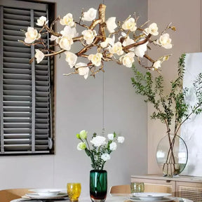 Flower Bloom Branch Ceramic Chandelier