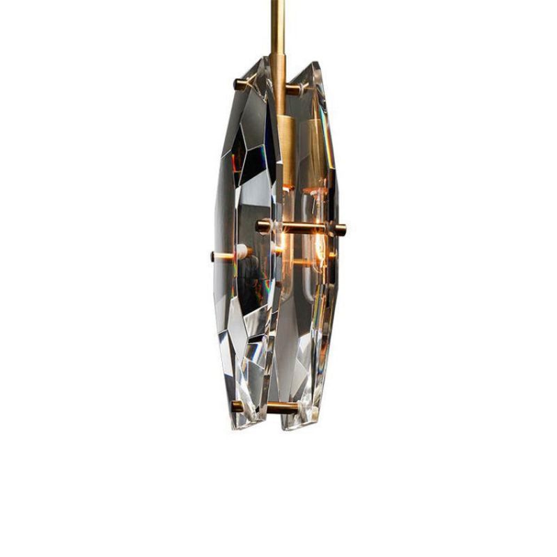 Frink Modern Faceted Smoke Crystal Pendant Light - product detail 6