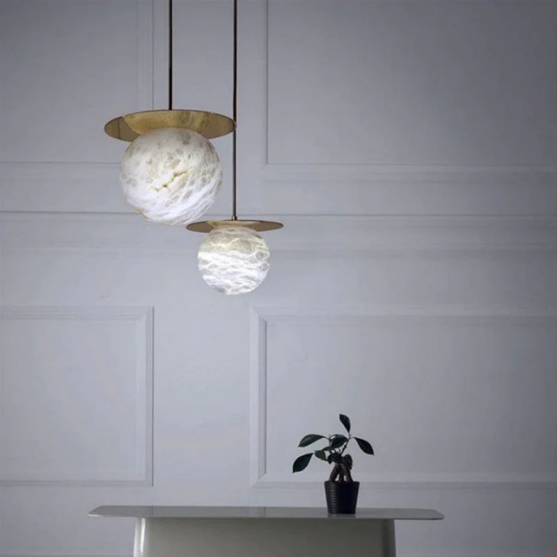 Garfield Spanish Alabaster Bedside Pendant - product detail 4