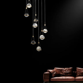 Crystal Ball Pendant Light for Staircase and Foyer - LuminexHome