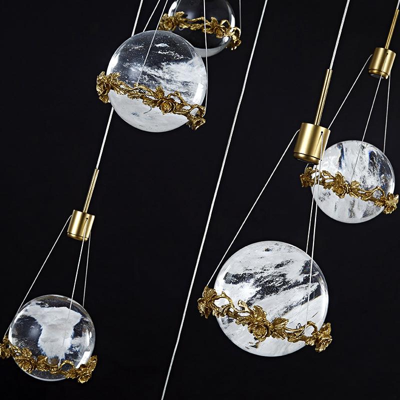 Crystal Ball Pendant Light for Staircase and Foyer - LuminexHome