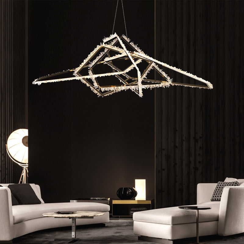 Gina Irregular Modern Living Room Rock Crystal Chandelier - product detail 8