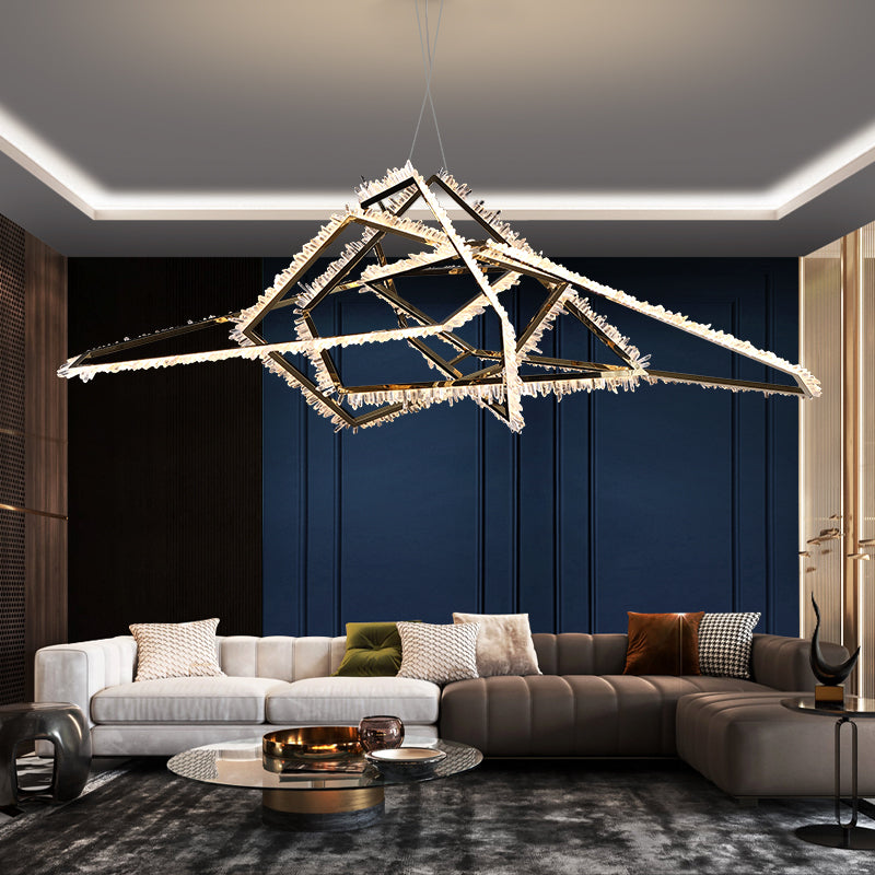 Gina Irregular Modern Living Room Rock Crystal Chandelier - product detail 4