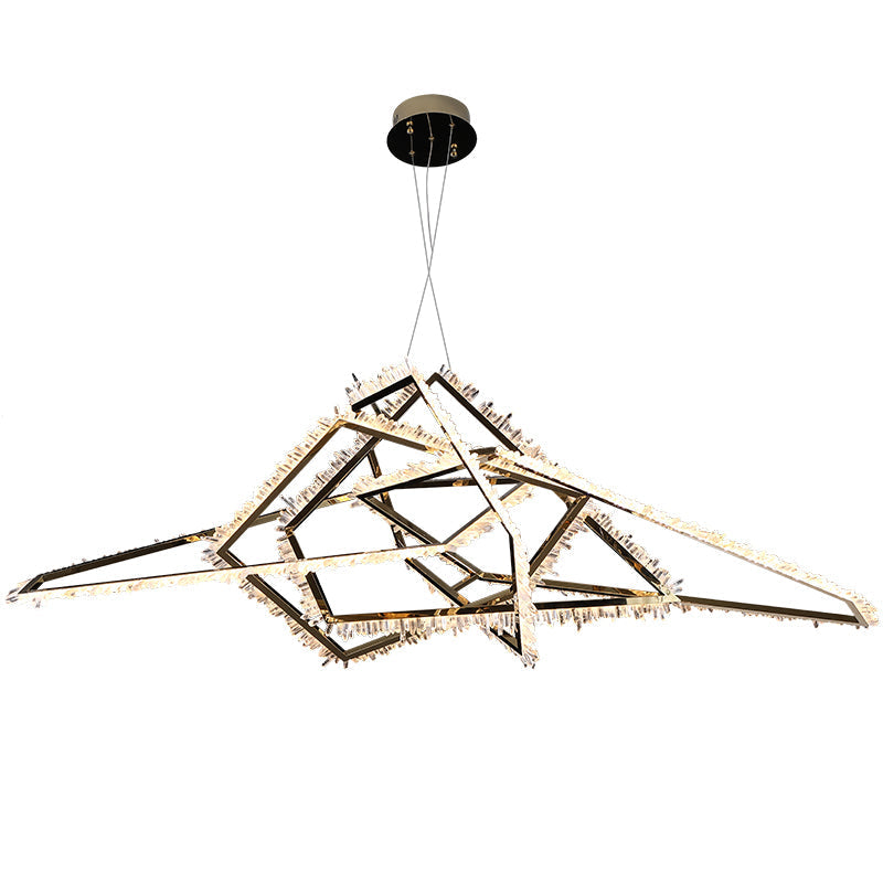 Gina Irregular Modern Living Room Rock Crystal Chandelier - product detail 6