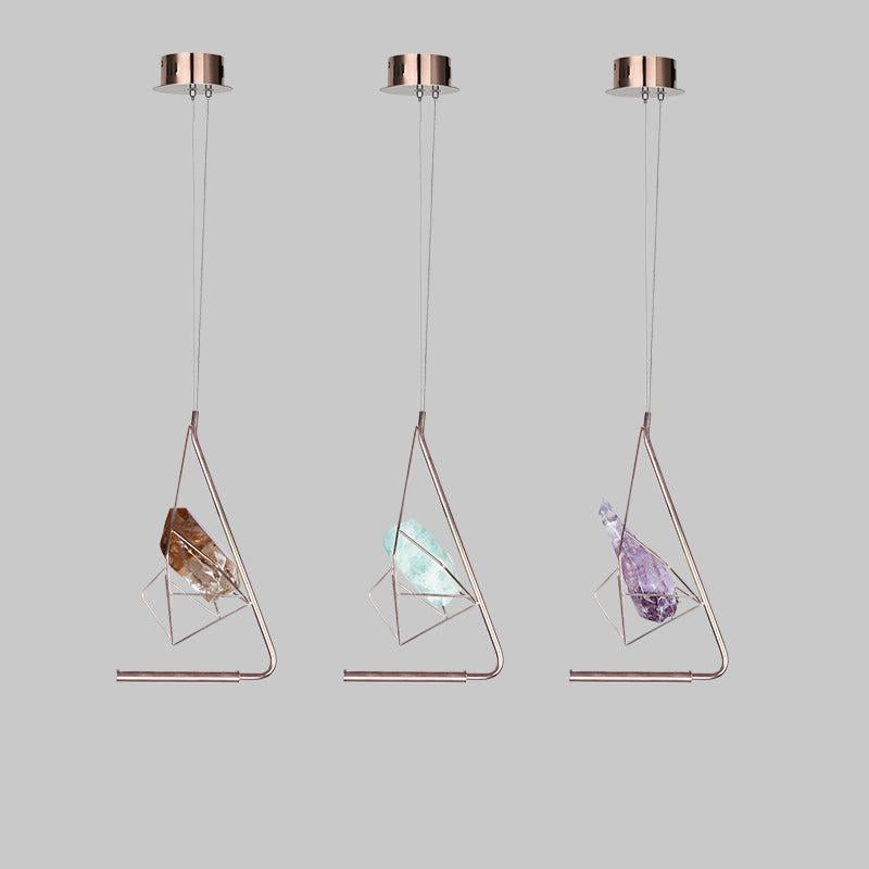Gina Modern Rock Crystal Island Pendant, Bar Pendant - product detail 3