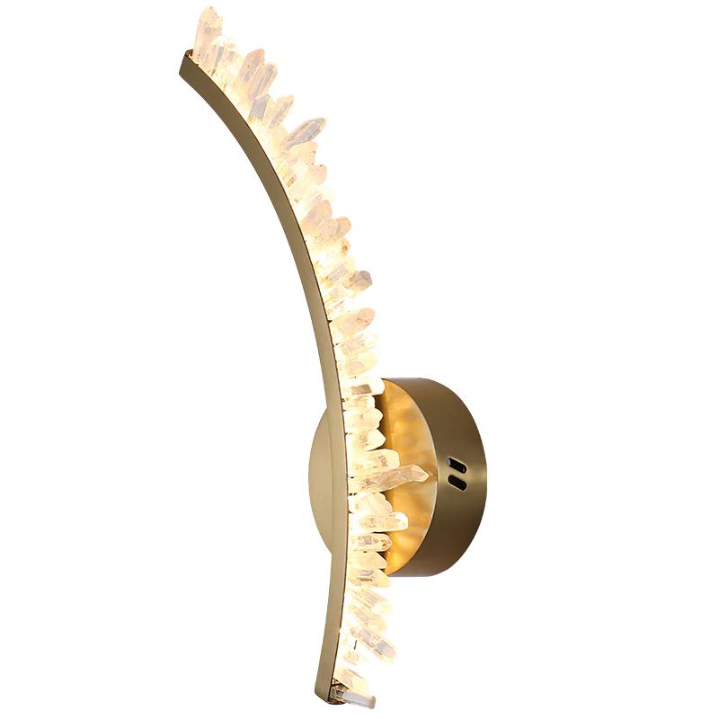 Gina Rock Crystal Bracket Wall Sconce（Silver Finish） - product detail 6