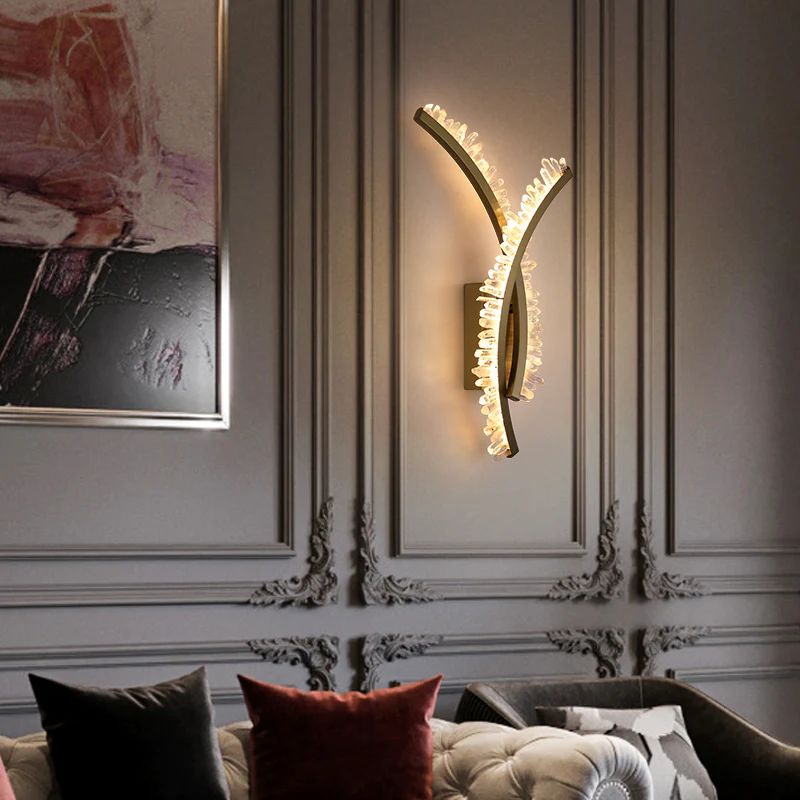 Gina Rock Crystal Bracket Wall Sconce - product detail 2