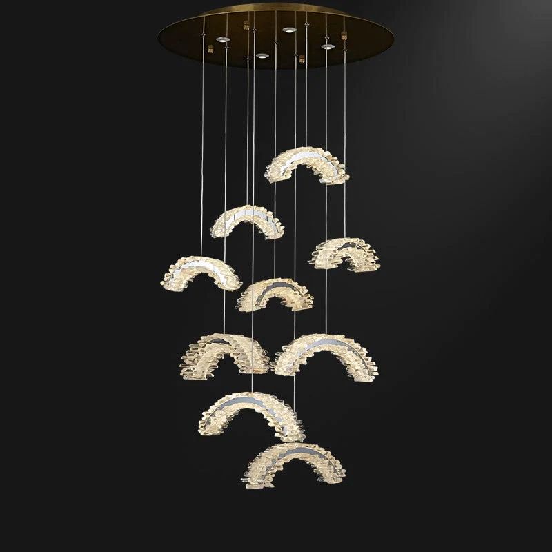 Gina Rock Crystal Crescent Chandelier - product detail 5