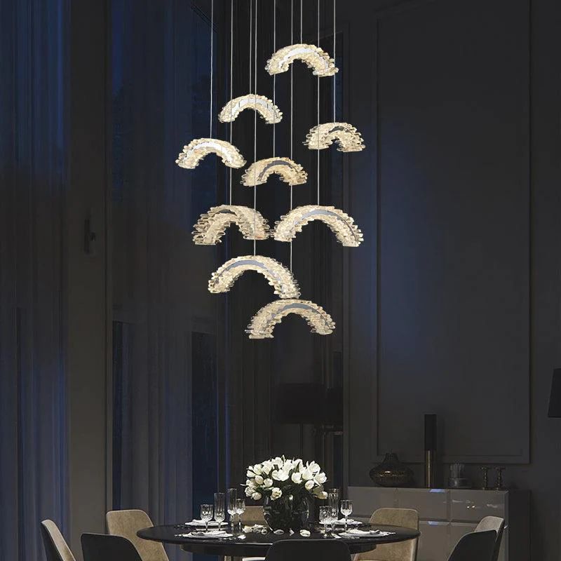 Gina Rock Crystal Crescent Chandelier - product detail 3