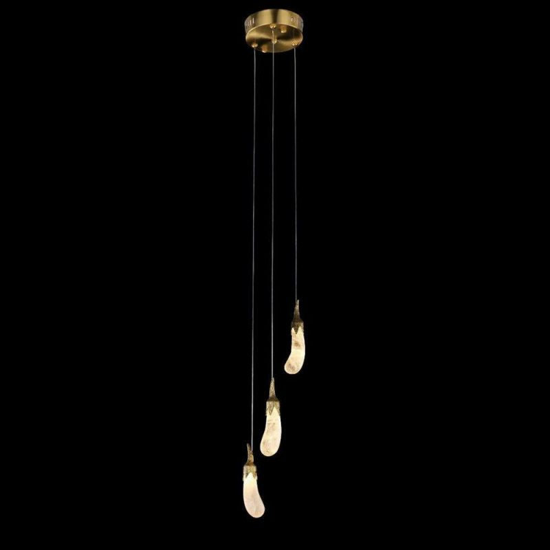 Gina Rock Crystal Eggplant Pendant Light - product detail 3