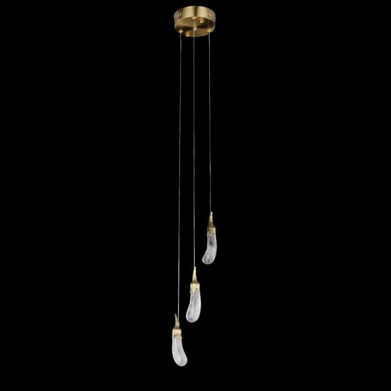 Gina Rock Crystal Eggplant Pendant Light - product detail 7