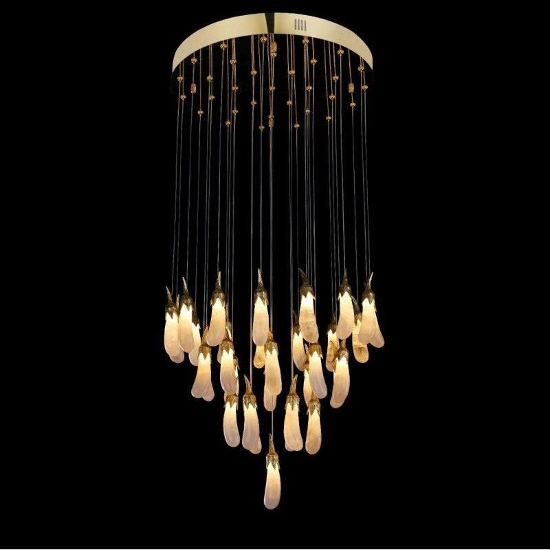 Gina Rock Crystal Eggplant Pendant Light - product detail 10
