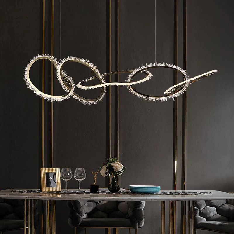 Gina Rock Crystal Irregular Round Chandelier - product detail 2