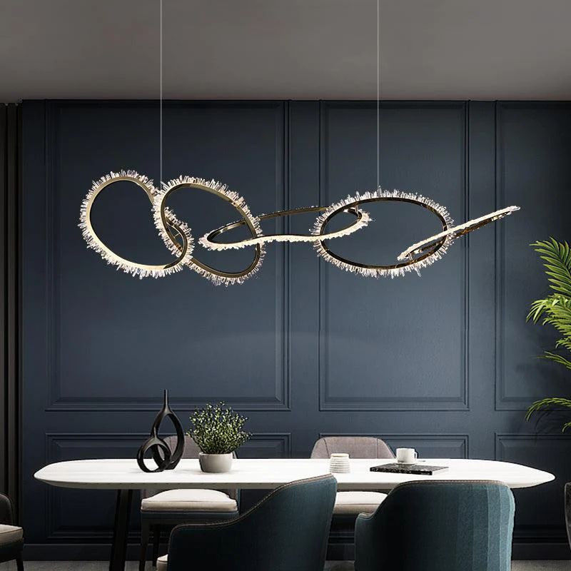 Gina Rock Crystal Irregular Round Chandelier - product detail 6