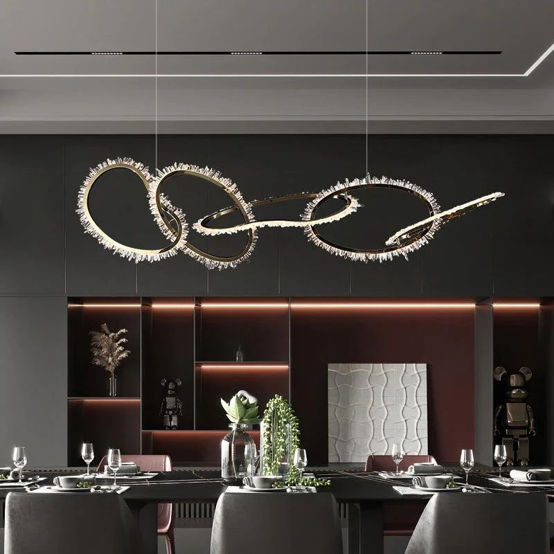 Gina Rock Crystal Irregular Round Chandelier - product detail 5