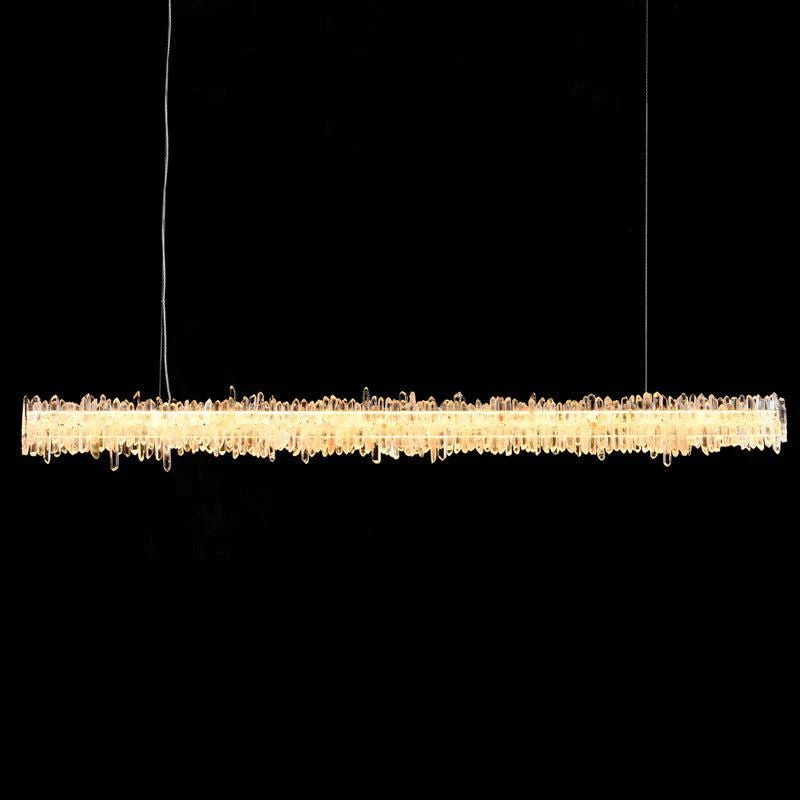 Gina Rock Crystal Linear Chandelier - product detail 5