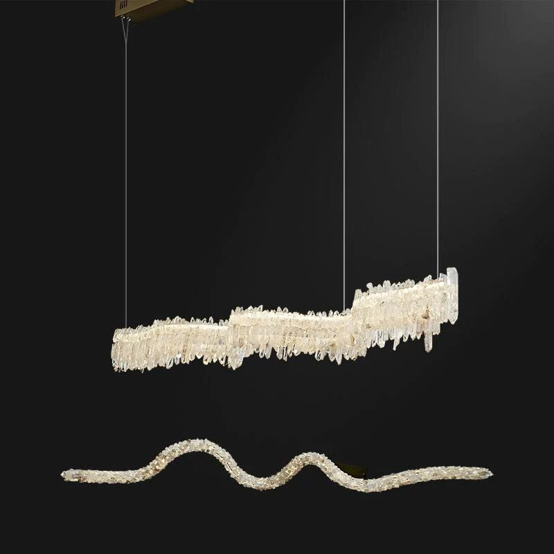 Gina Rock Crystal Linear Chandelier - product detail 6