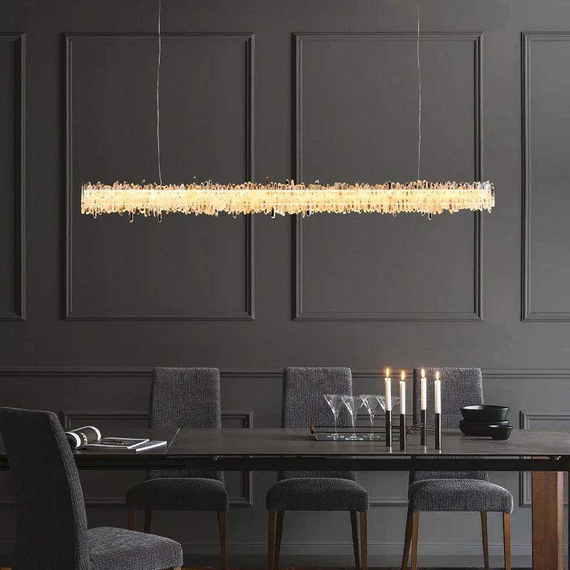 Gina Rock Crystal Linear Chandelier - product detail 7