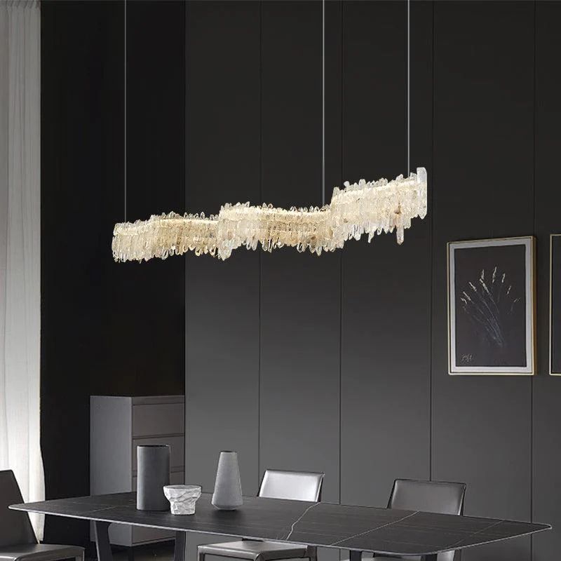 Gina Rock Crystal Linear Chandelier - product detail 4