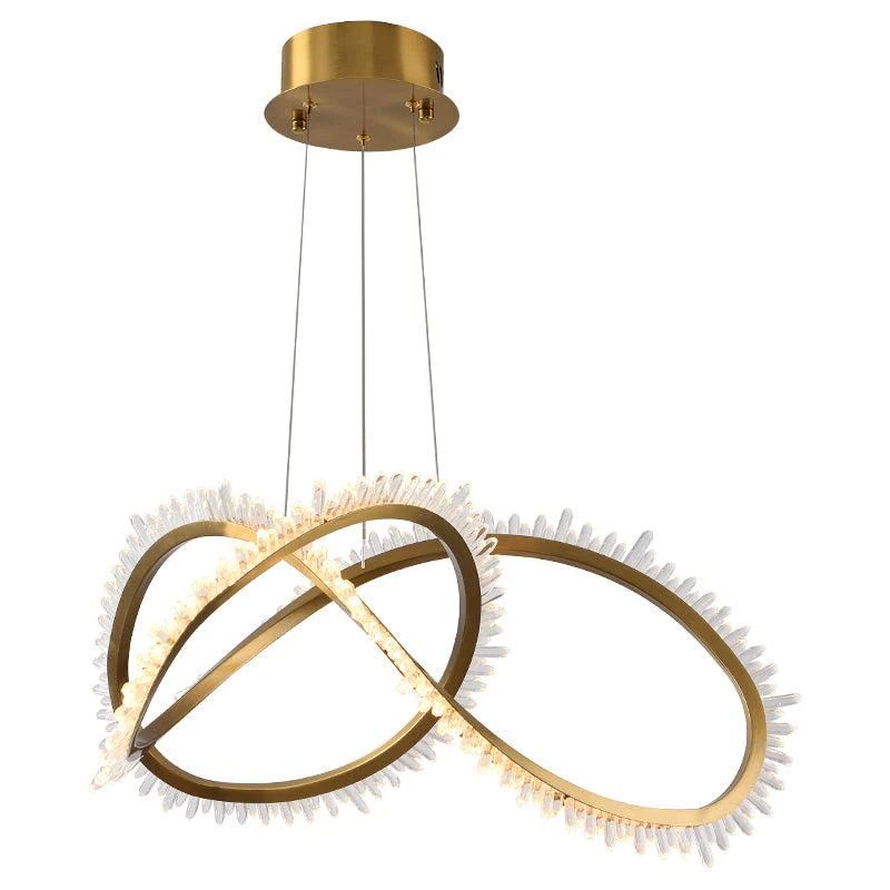 Gina Rock Crystal Möbius Ring Chandelier - product detail 5