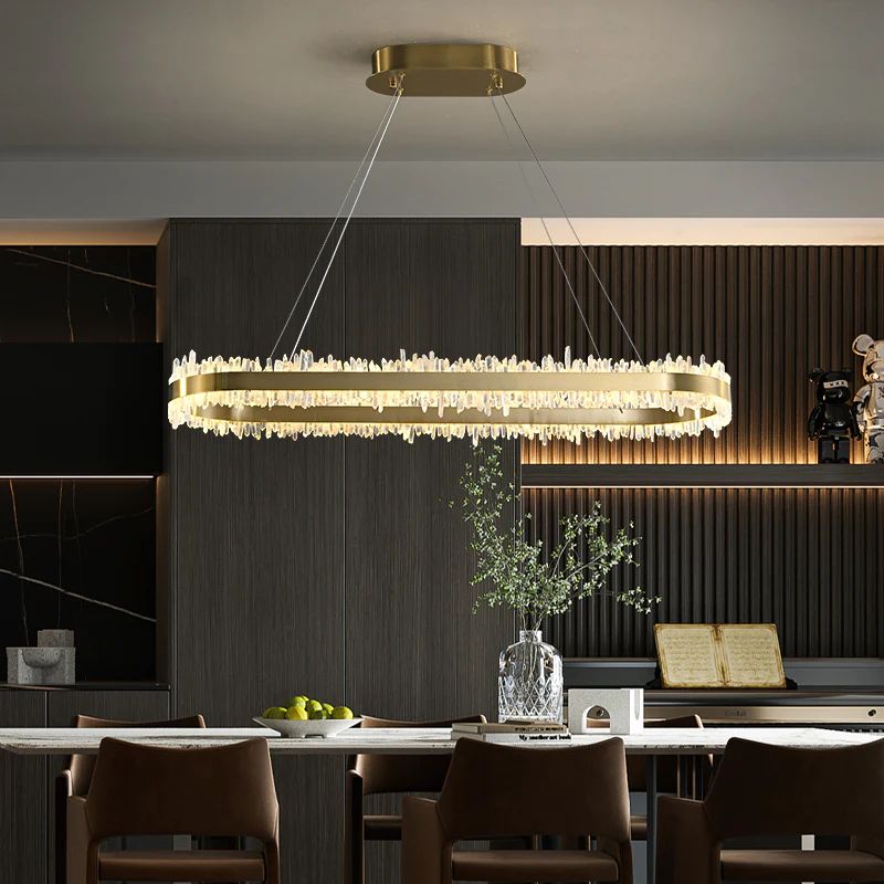 Gina Rock Crystal Oval Chandelier - product detail 7