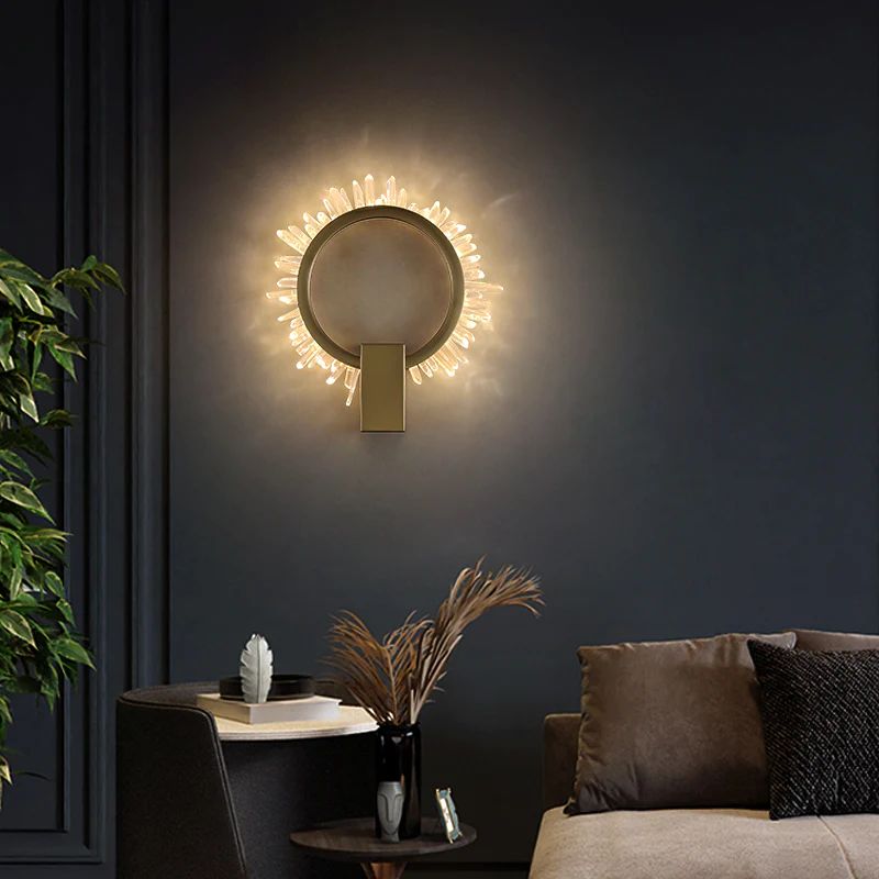 Gina Rock Crystal Ring Wall Sconce - product detail 3
